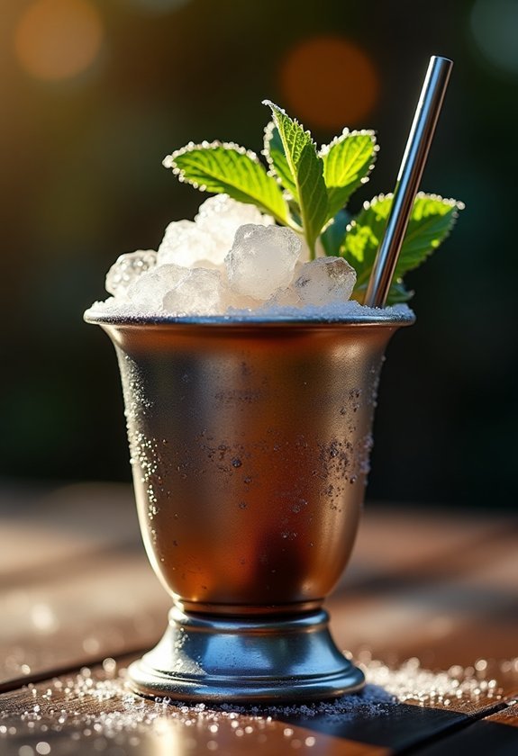 frosty mint julep preparation