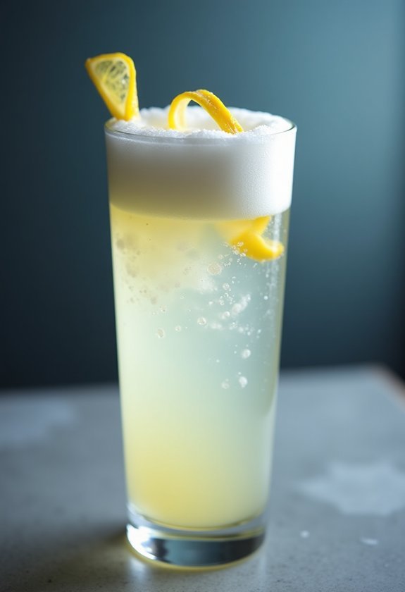 frothy gin fizz technique
