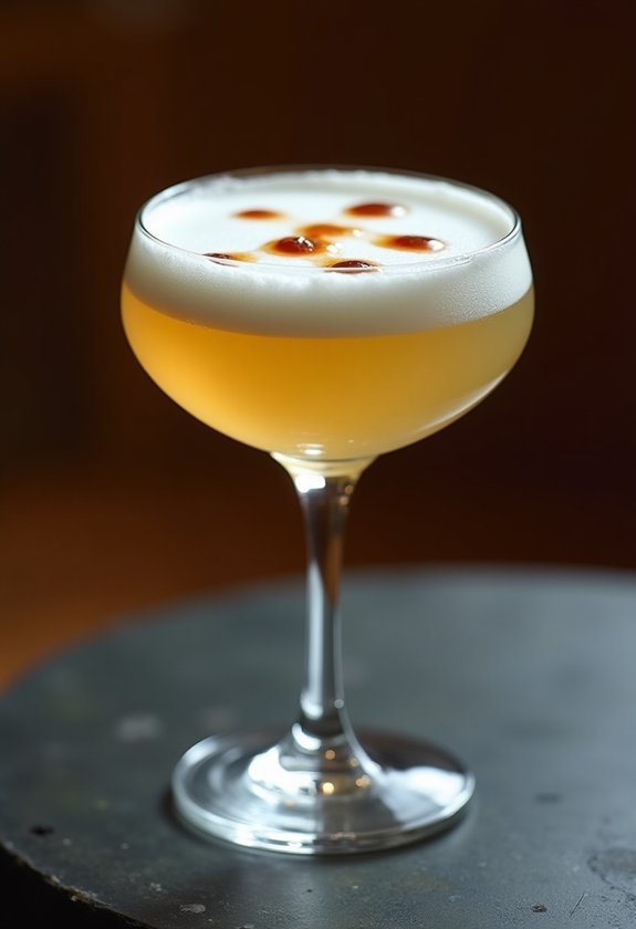 frothy peruvian pisco sour