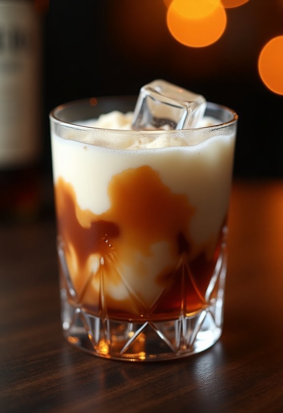 layered creamy coffee cocktail