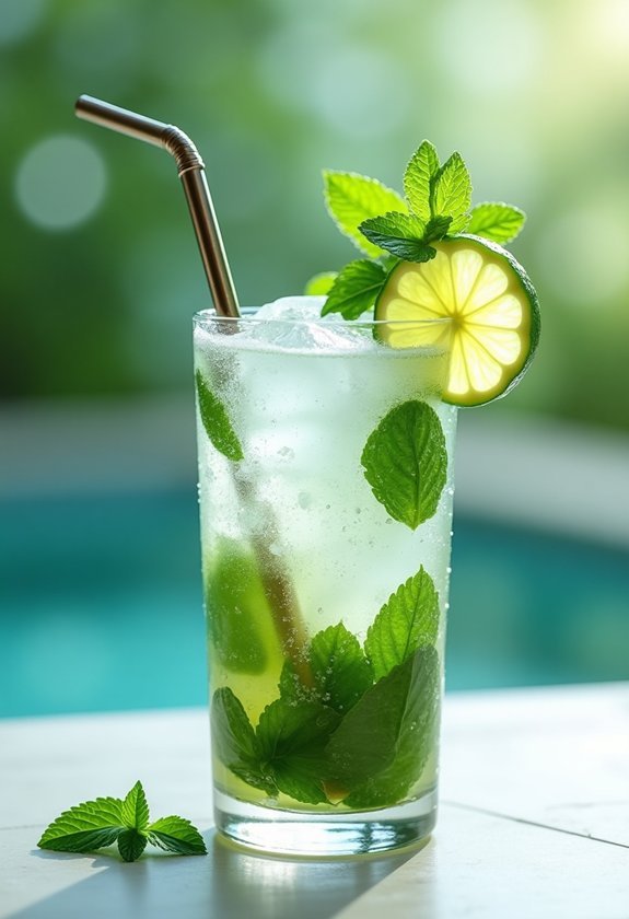 muddle mint lime enjoy