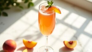 peach infused sparkling cocktail recipe