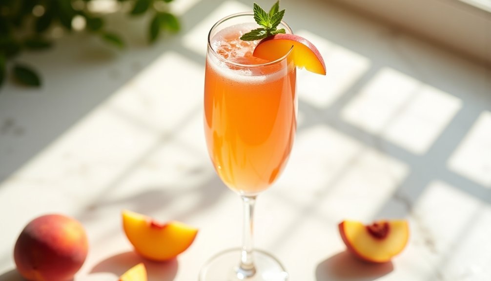 peach infused sparkling cocktail recipe