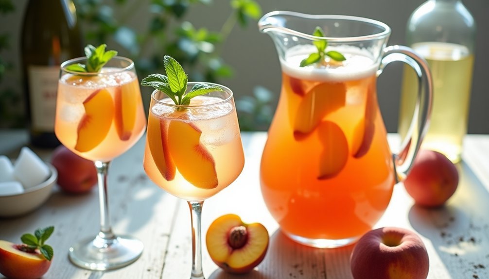 peach infused summer drink recipe