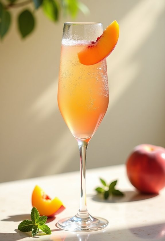 peachy prosecco cocktail delight