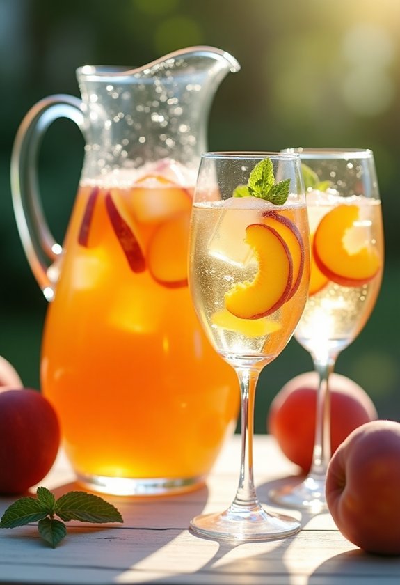 refreshing summer peach sangria