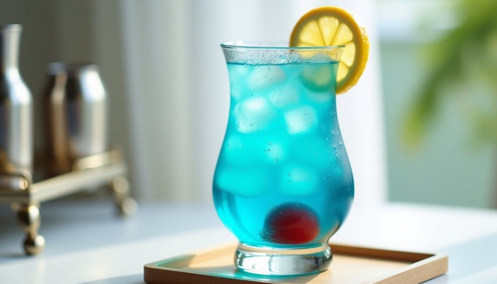 tropical blue lagoon cocktail