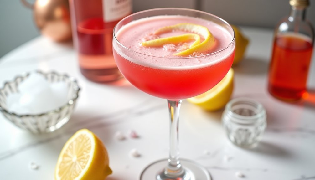 blushing sunset ros cocktail