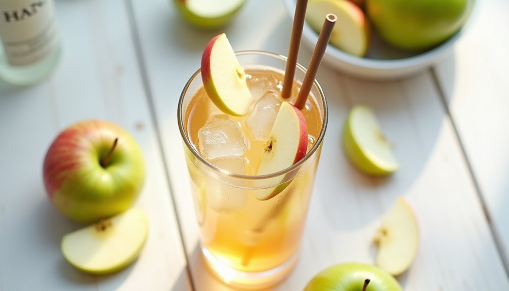 crisp apple rum cocktail