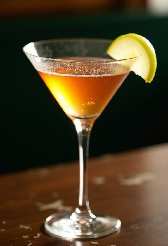 crisp apple vodka martini