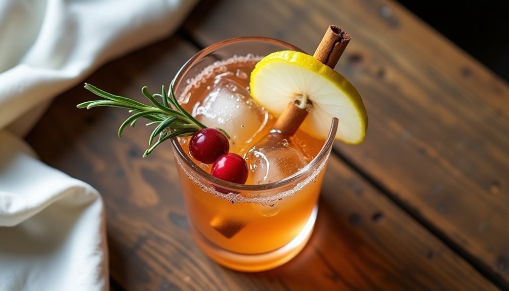 fizzy pear ginger mocktail