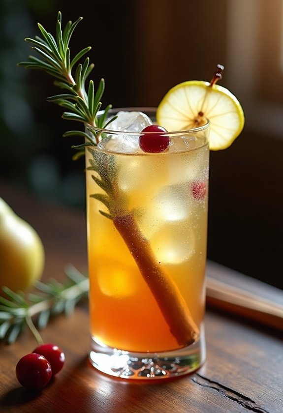 fizzy pear ginger mocktail recipe