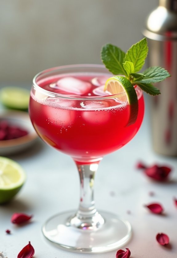 hibiscus vodka cocktail preparation
