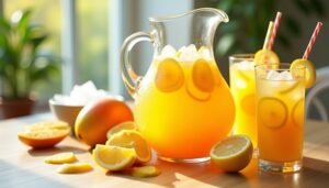 mango lemonade tropical drink