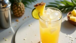 pineapple vodka tropical cocktail