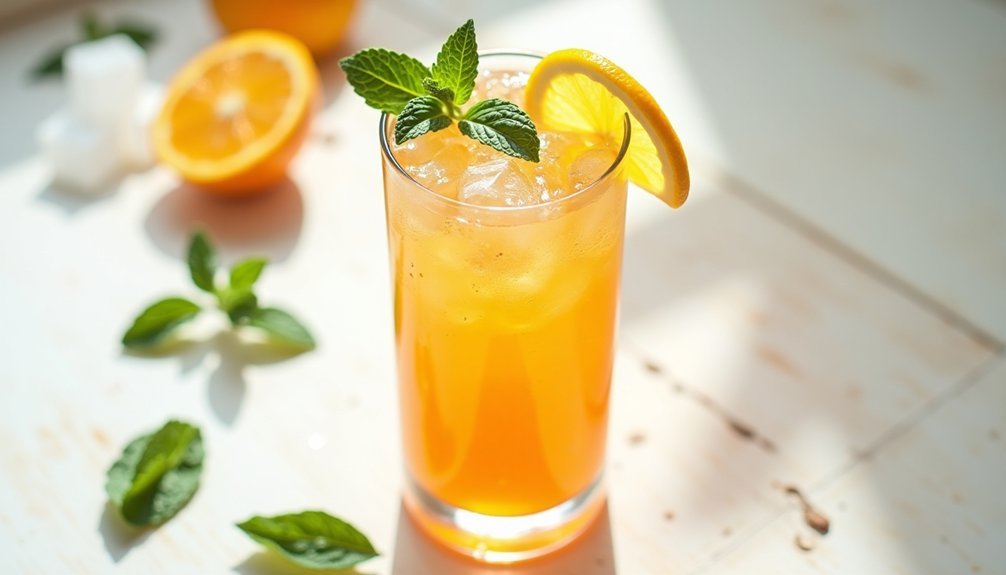 refreshing citrus mint beverage