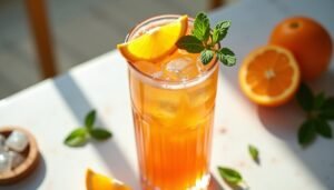 refreshing citrus mint drink