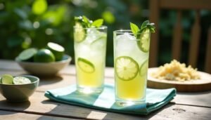 refreshing ginger lime drink