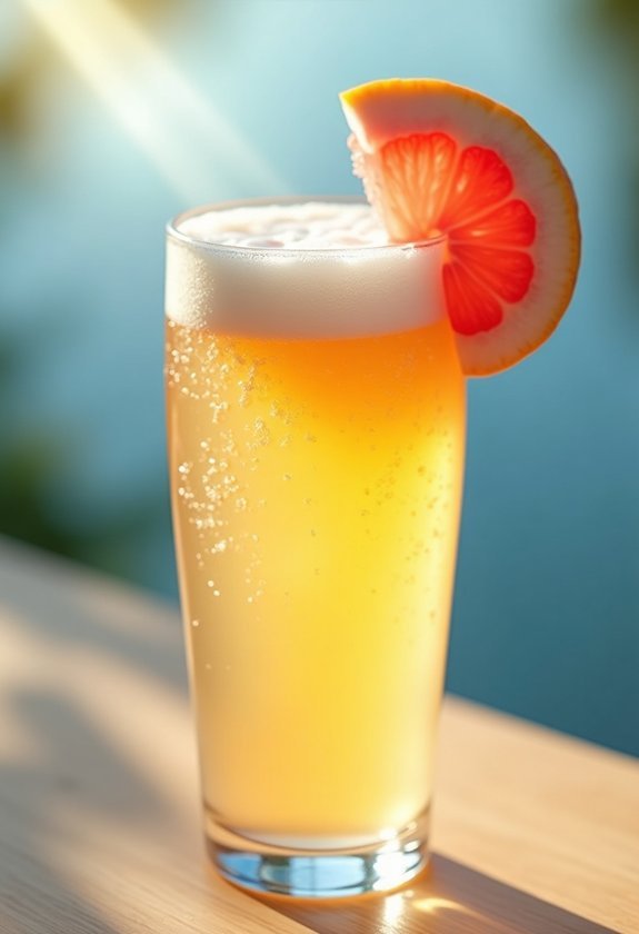 refreshing grapefruit beer cocktail