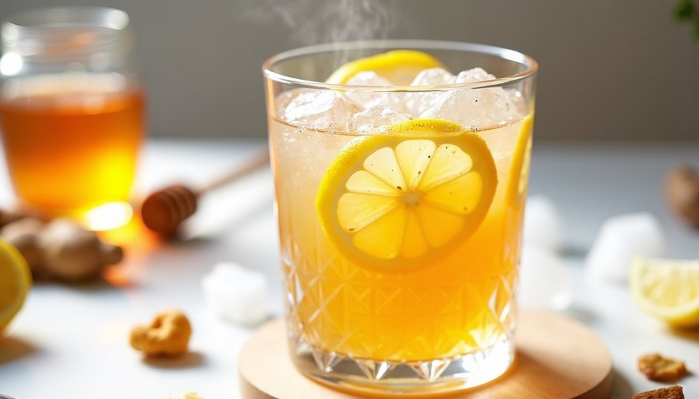 refreshing honey lemon ginger drink