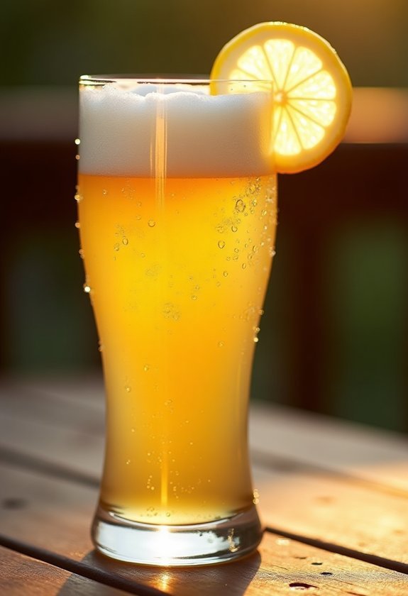 simple refreshing beer shandy