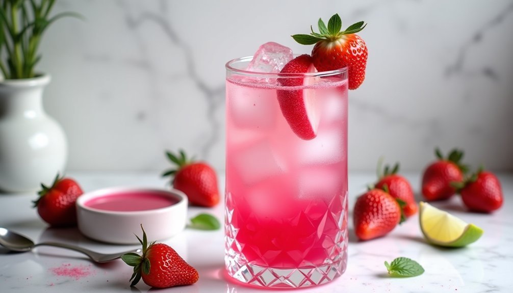 strawberry dragon fruit mocktail