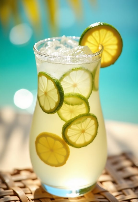 tropical coconut vodka cocktail