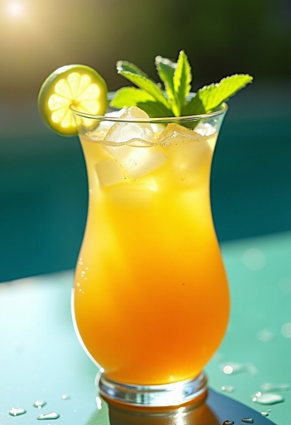 tropical mango vodka cocktail