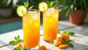 tropical mango vodka drink