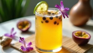 tropical passion fruit mocktail