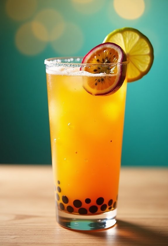 tropical passion fruit mocktail