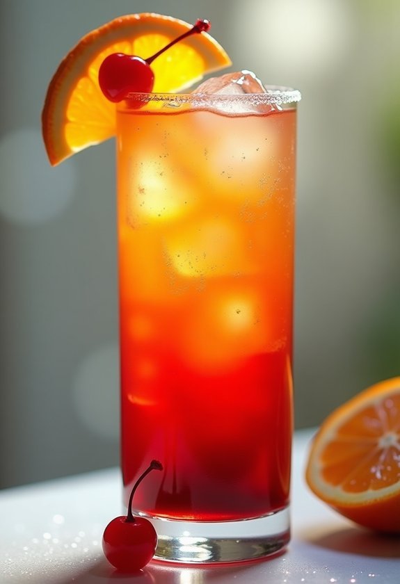 vibrant vodka sunrise cocktail